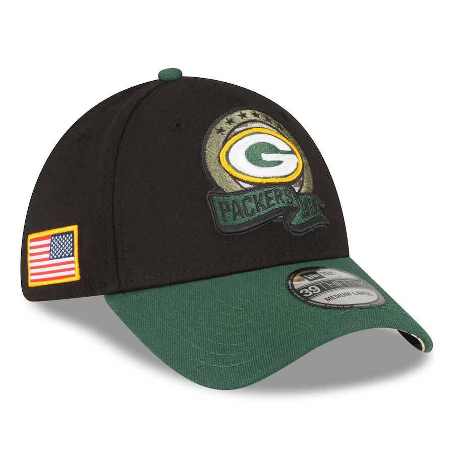 New Era Green Bay Packers NFL 2022 Salute to Service 39Thirty Flex Hat Cap