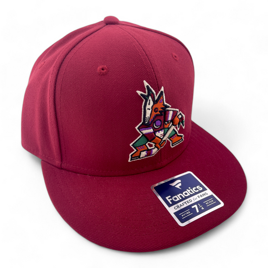 Fanatics Arizona Coyotes NHL Hockey Maroon Core Primary Logo Fitted Hat Cap