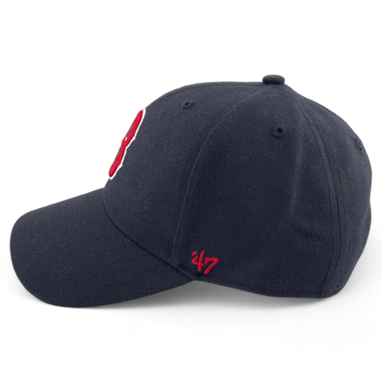 '47 Brand Boston Red Sox MLB Navy Blue Gray UV Red Logo MVP Adjustable Hat Cap