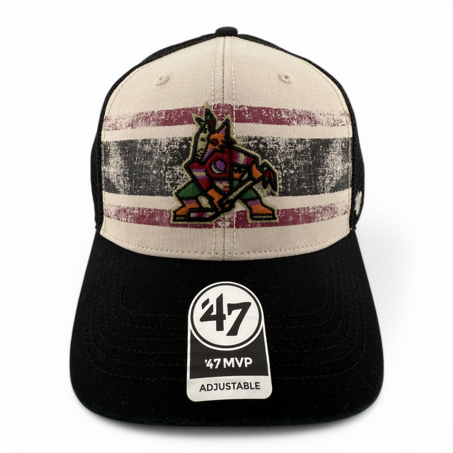 '47 Brand Arizona Coyotes NHL Vintage Style Logo MVP Mesh Back Snapback Hat Cap