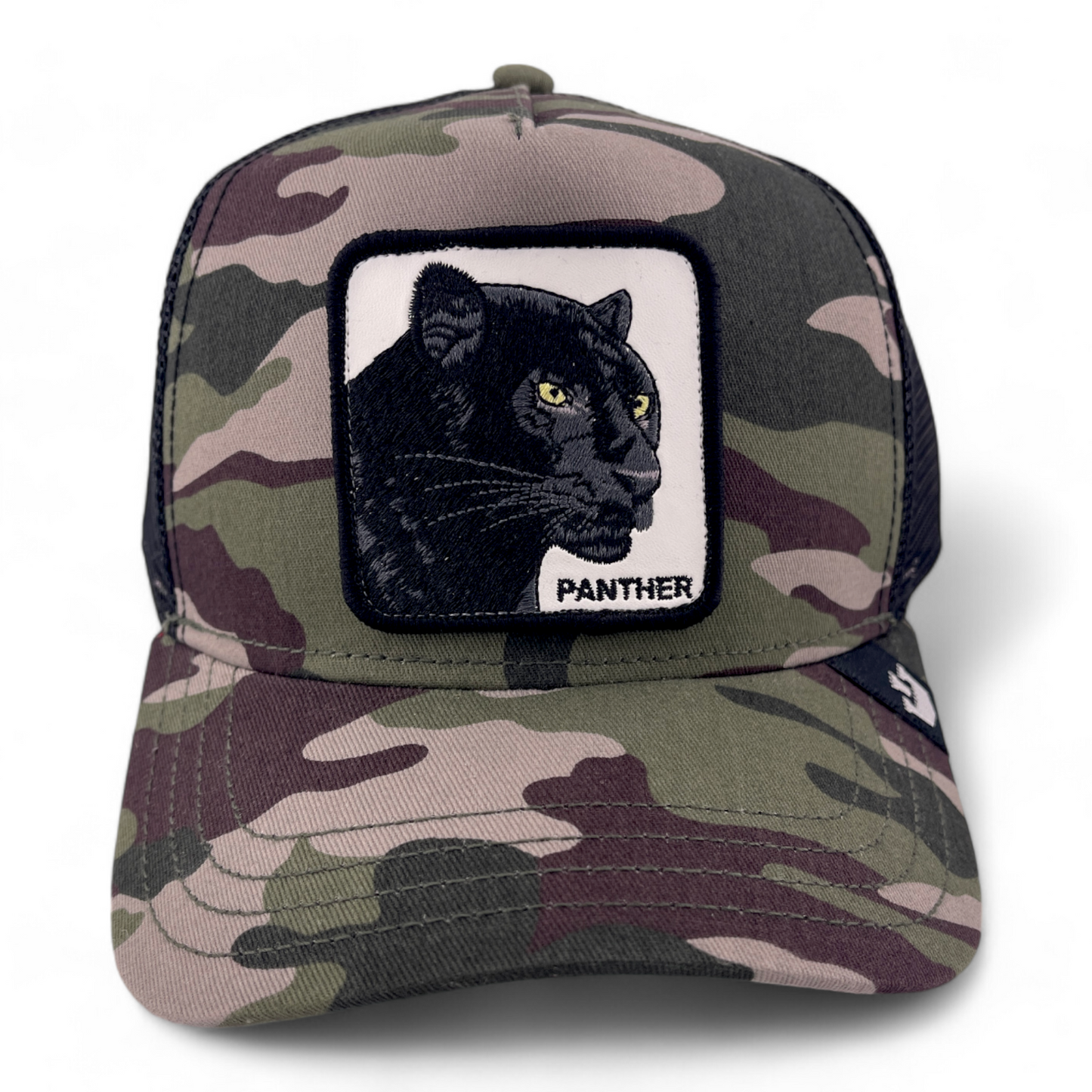 Goorin Bros Black Panther Farm Camo Camouflage Mesh Back Trucker Snapback Hat