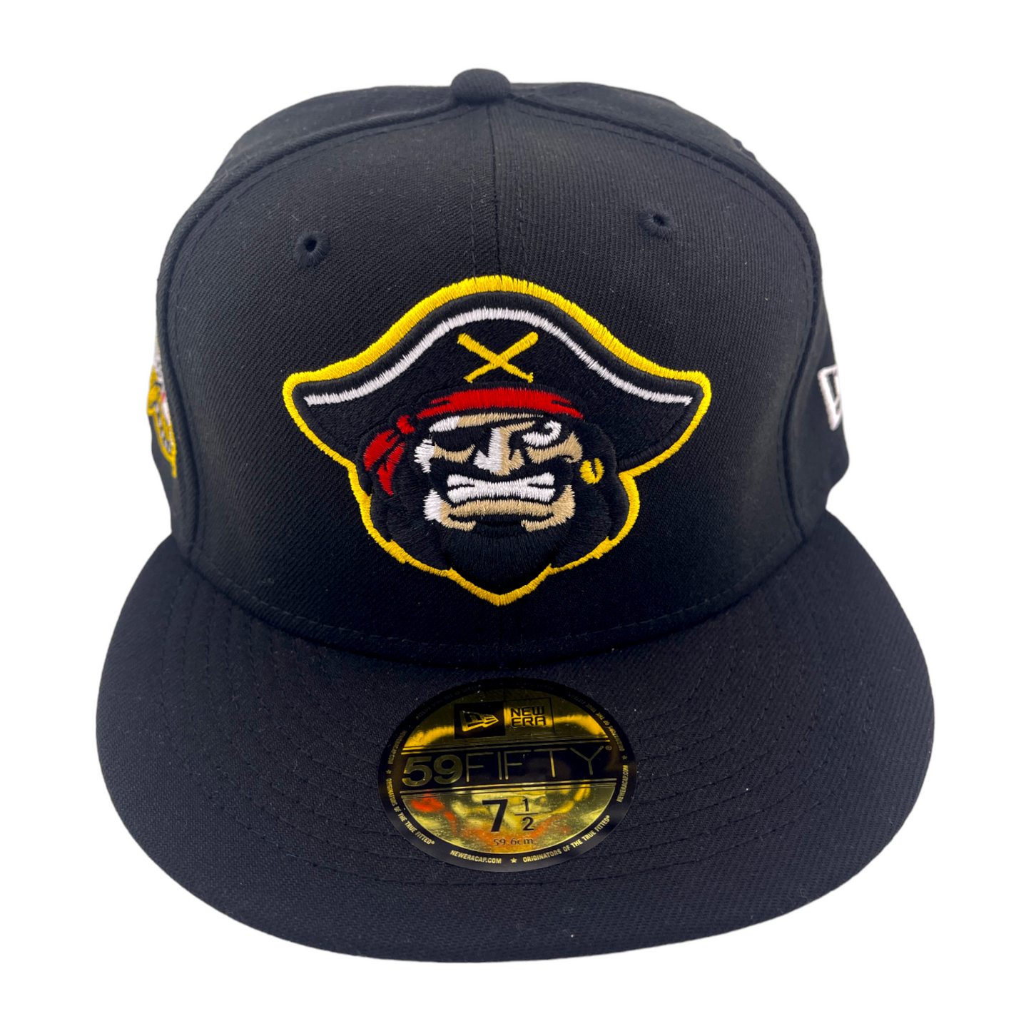 New Era Bradenton Marauders Throwback Logo MiLB Black/Grey UV 59FIFTY Fitted Hat Cap