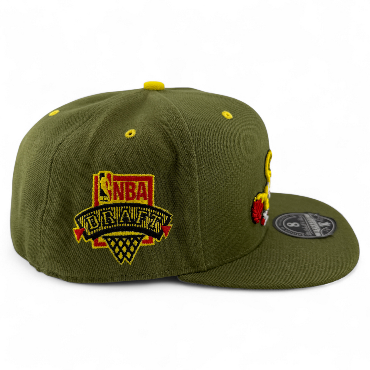 Mitchell & Ness Toronto Raptors NBA Dusty Olive Green HWC Dynasty Fitted Hat Cap