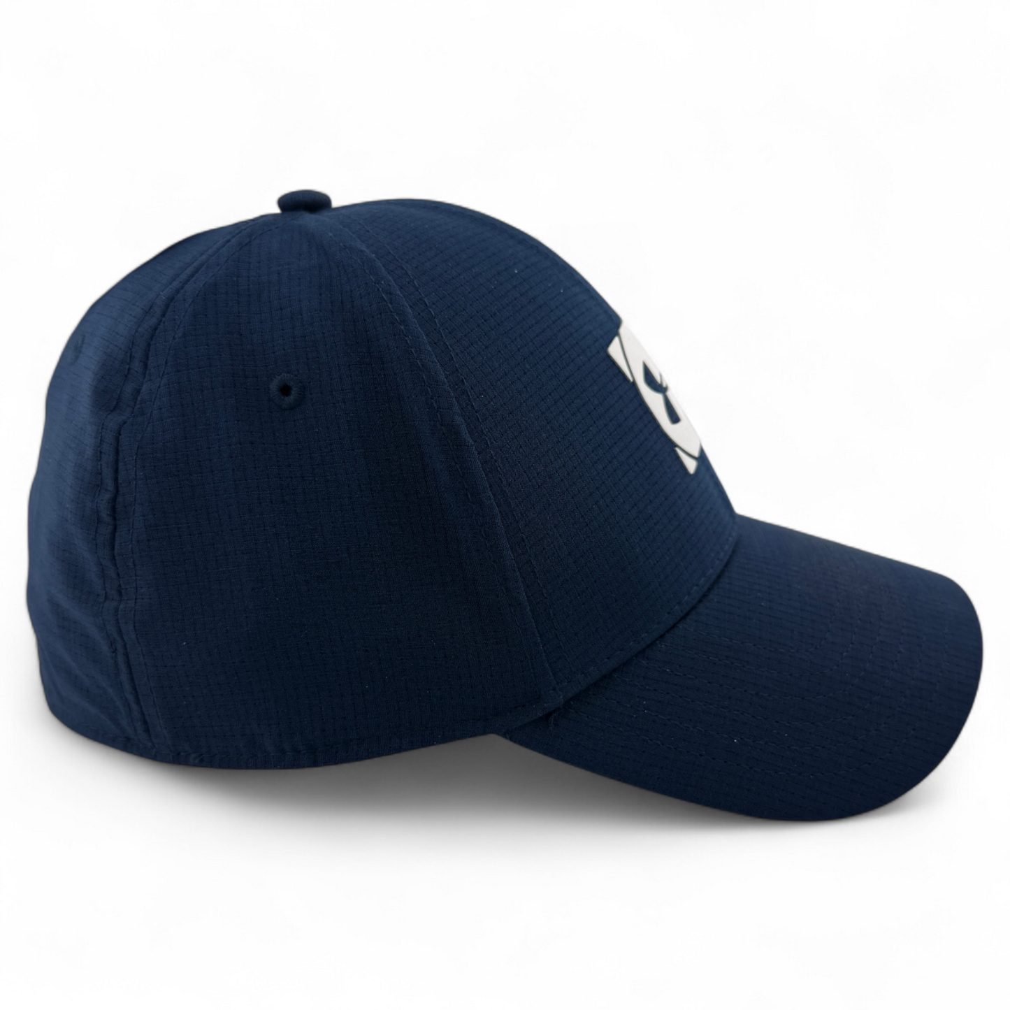 Under Armour Golf Armourvent Circle/Square Logo Patch Navy Blue Flex Fit Hat Cap