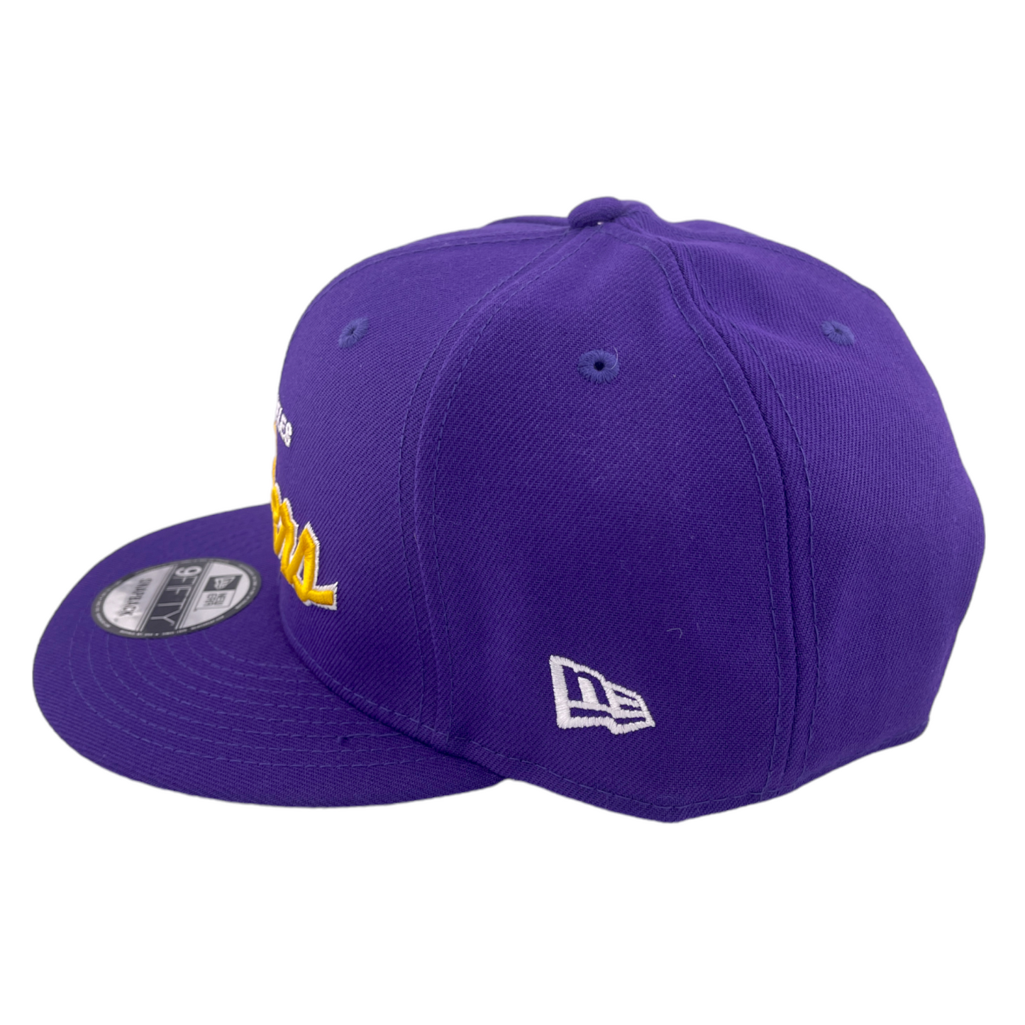 New Era Los Angeles Lakers Script Up Purple/Grey UV NBA 9FIFTY Snapback Hat Cap