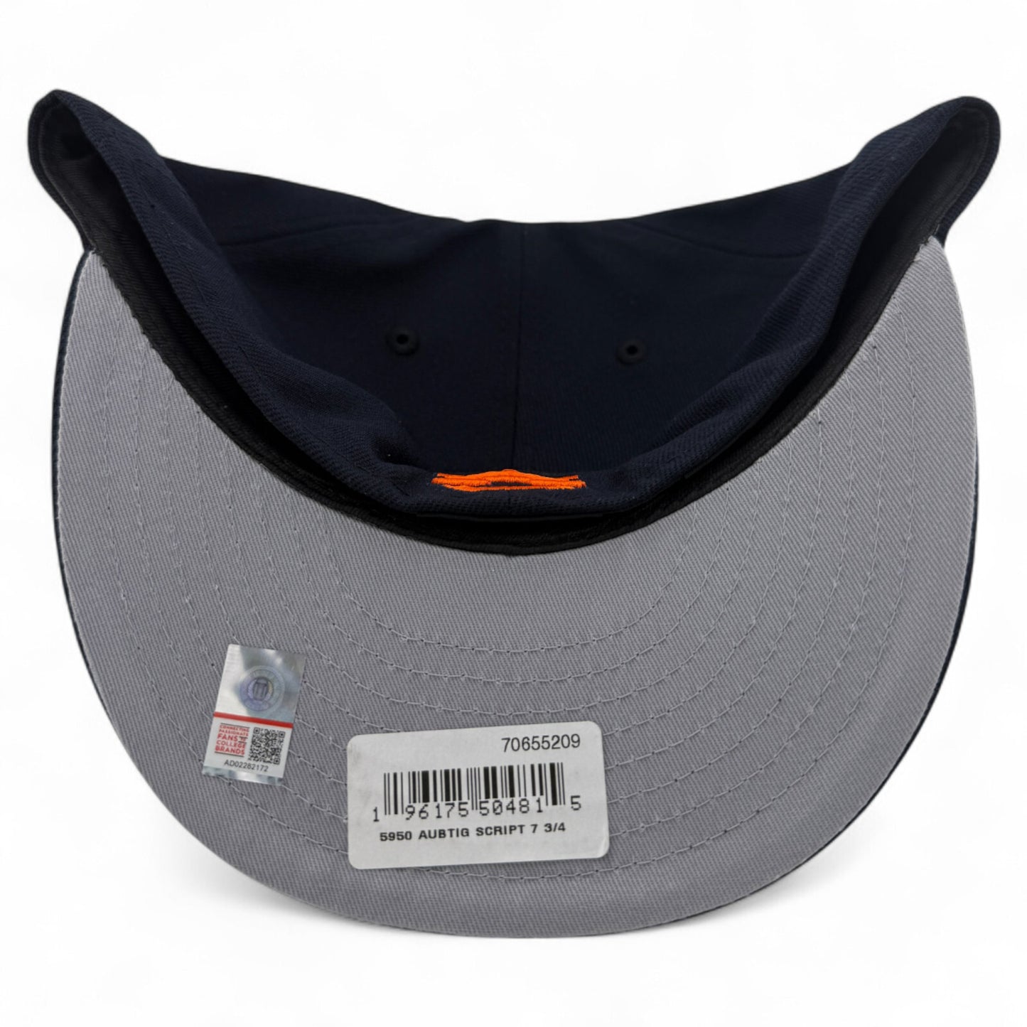 New Era Auburn University Tigers NCAA Script Logo Navy 59Fifty Fitted Hat Cap