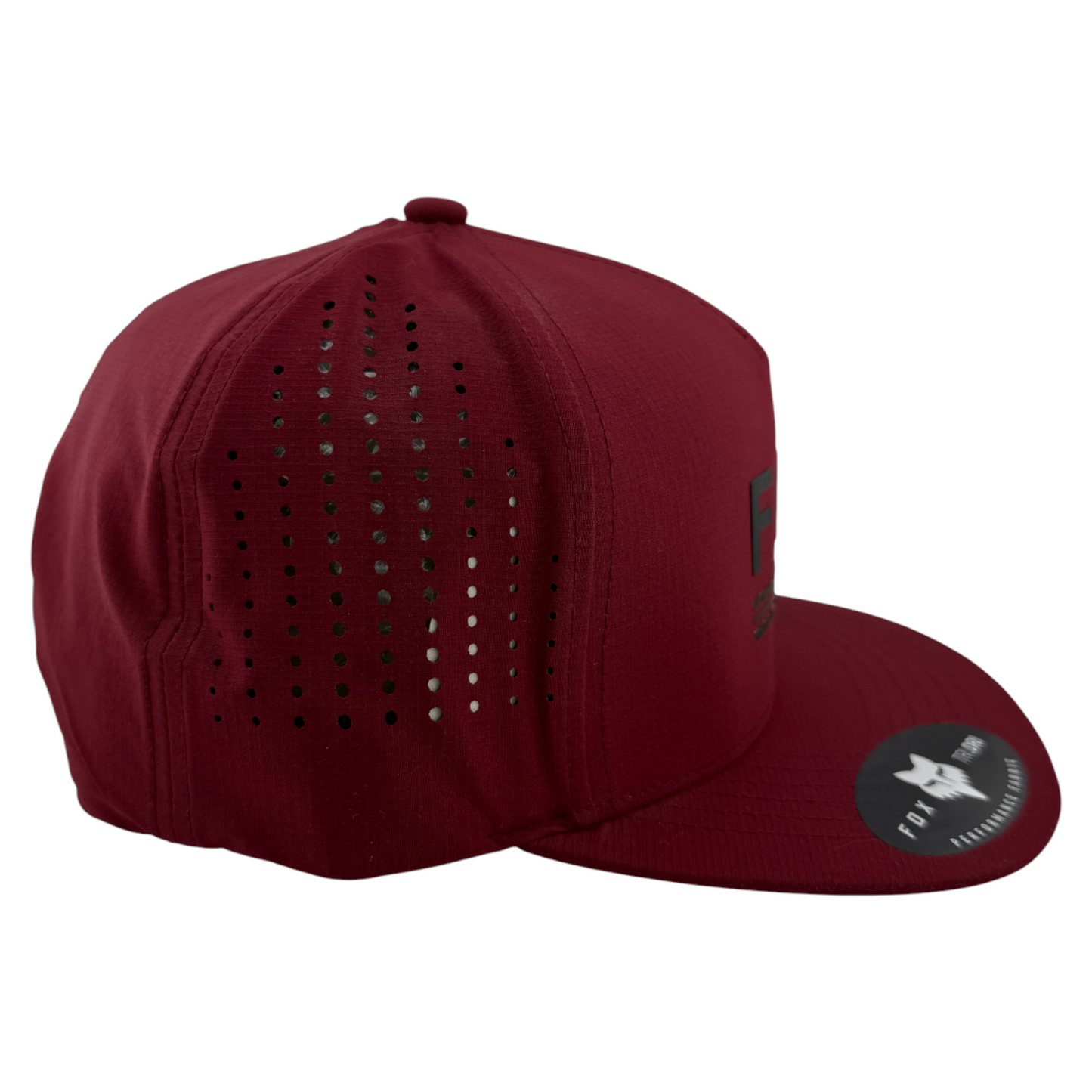 Fox Racing Non Stop Tech Logo Sport A-Frame Maroon Adjustable Snapback Hat Cap