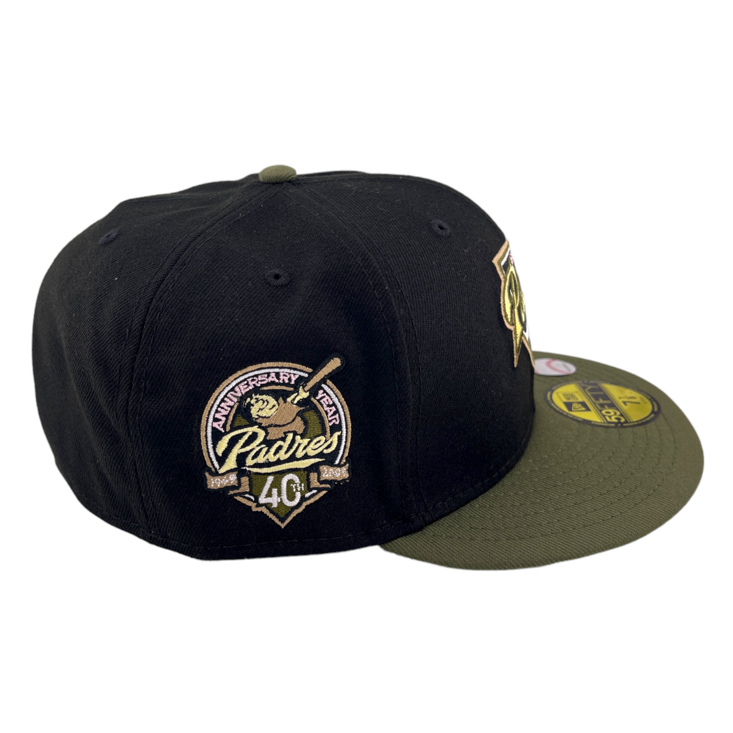 New Era San Diego Padres 40th Anniversary Patch Olive/Pink Terry UV 59FIFTY Hat Cap