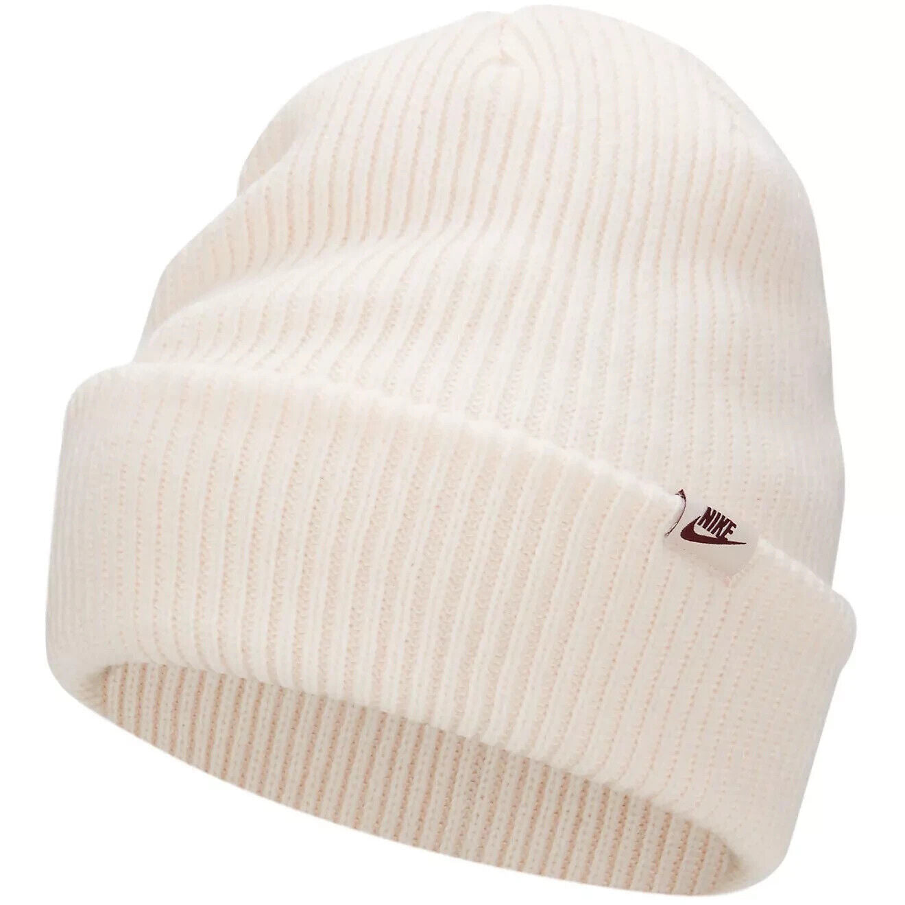 Nike Peak Rib Mineral White FB6526-309 Adult Unisex Ribbed Beanie Knit Hat OSFA