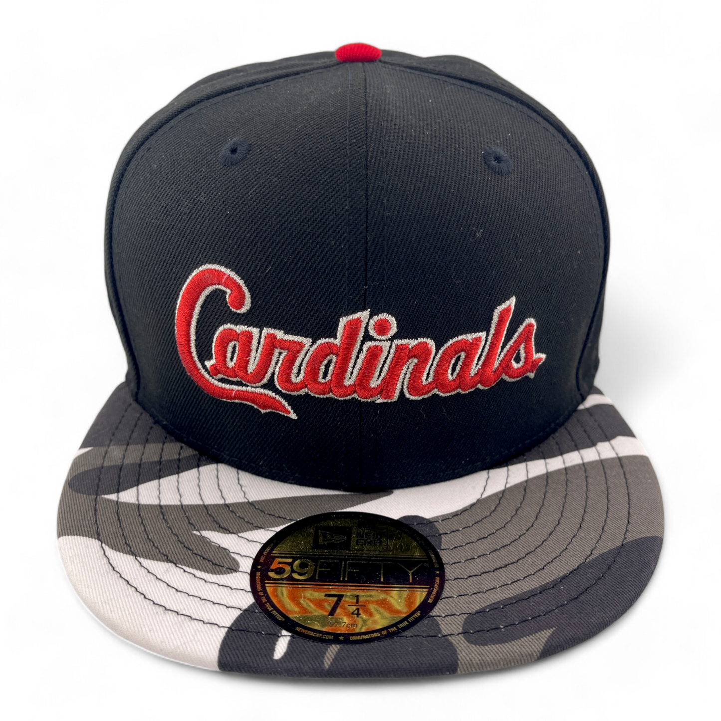 New Era St Louis Cardinals MLB Metallic Camo Pack Script Logo 59FIFTY Fitted Hat