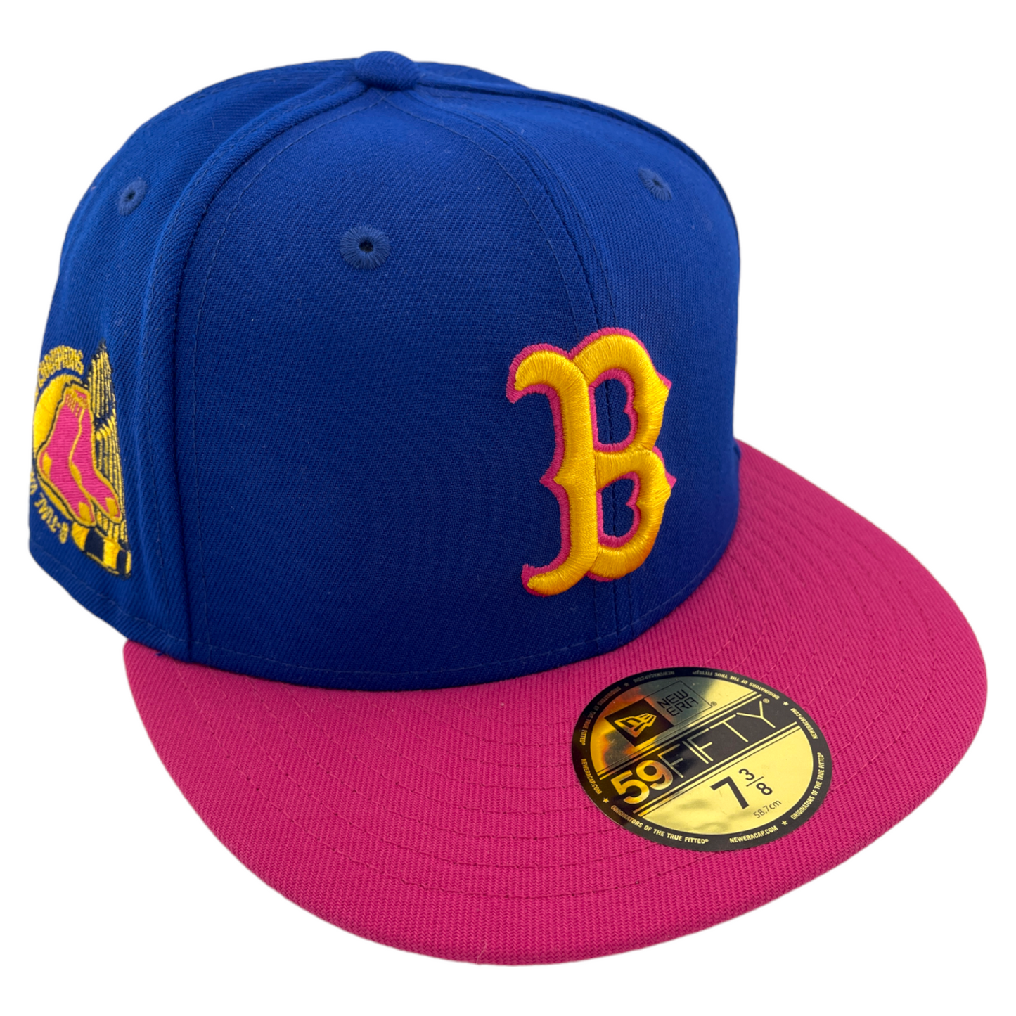 New Era Boston Red Sox MLB 8-Time World Series Champs Patch 59Fifty Fitted Hat Cap