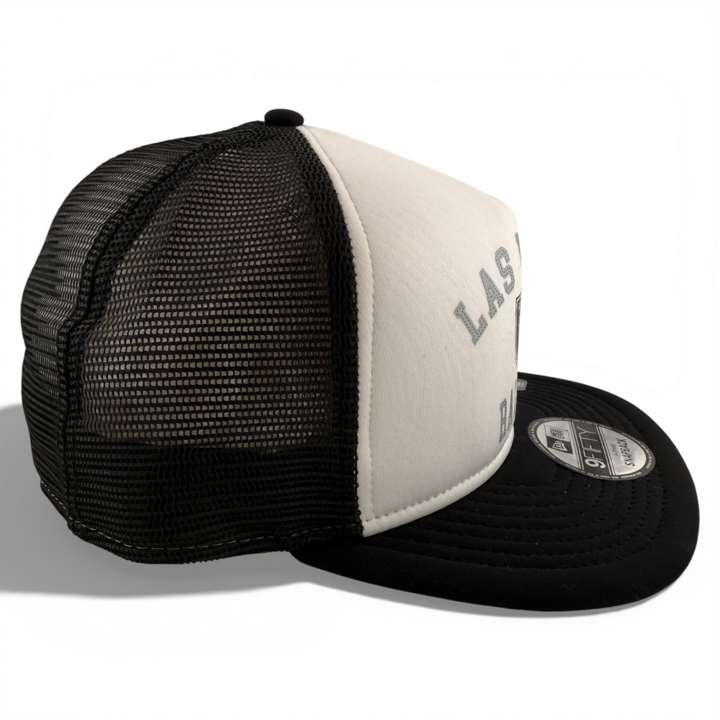 New Era Las Vegas Raiders NFL Foam Front Trucker Mesh Back 9Fifty Snapback Hat