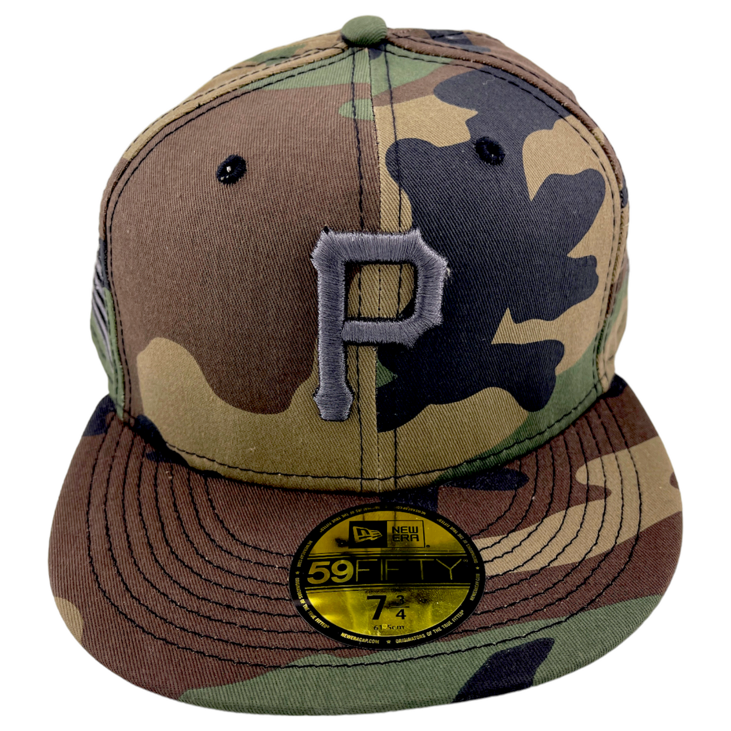 New Era Pittsburgh Pirates MLB Camouflage Metallic Camo Flag 59Fifty Fitted Hat Cap