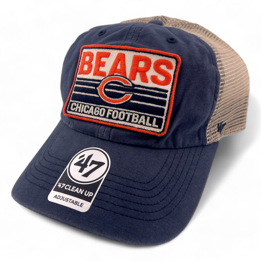 '47 Brand Chicago Bears NFL Navy Four Stroke Mesh Back Clean Up Adjustable Hat Cap