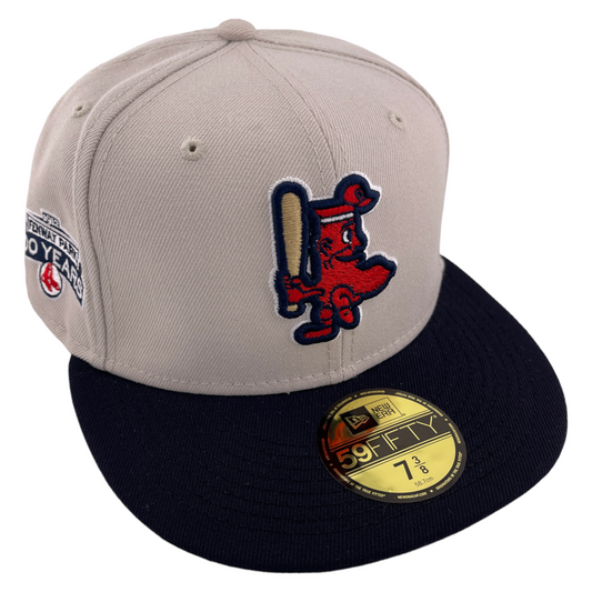 New Era Boston Red Sox MLB 100 Years Fenway Park Swinger Logo 59Fifty Fitted Hat