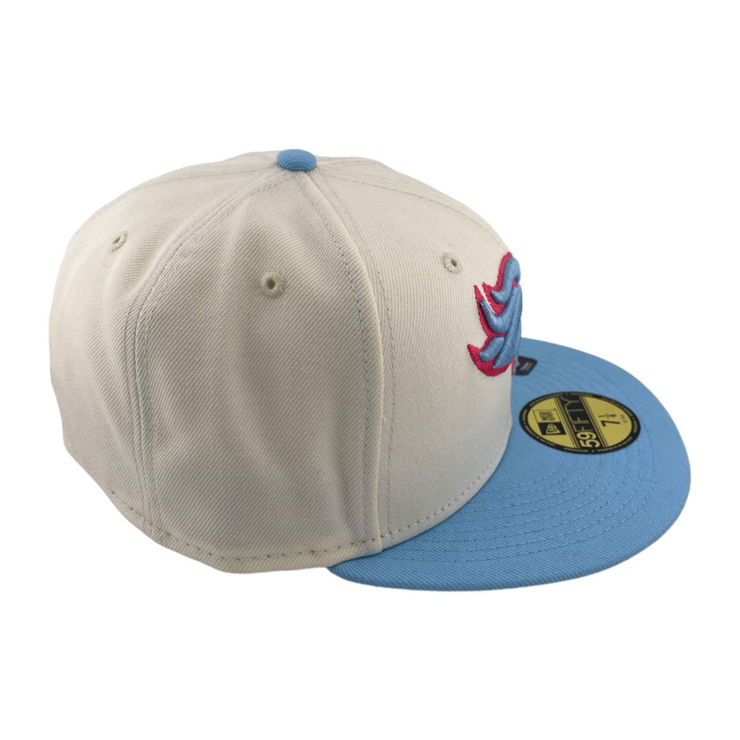 New Era Denver Broncos 2 Tone White/Teal/Pink Logo Grey UV 59Fifty Fitted Hat Cap