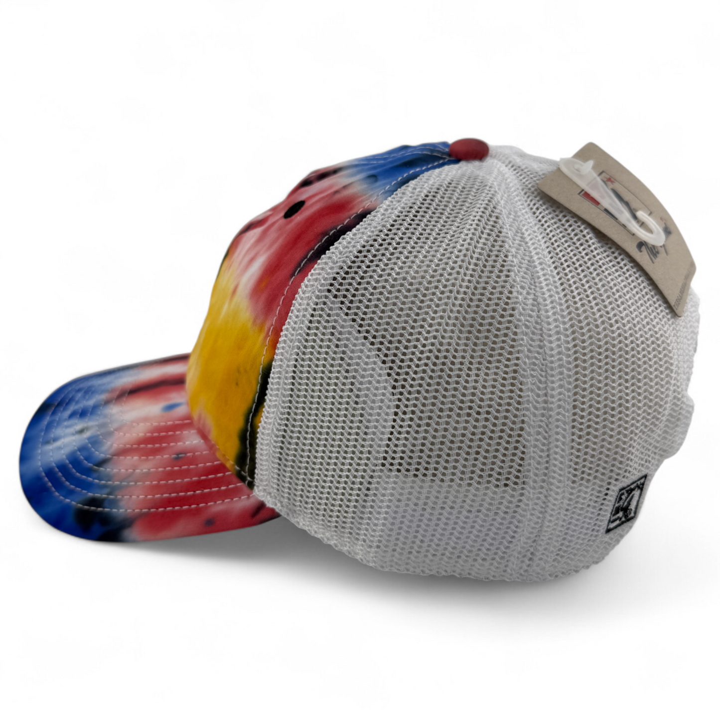 The Game GB470 Black Rainbow Tie Dye Trucker Mesh Snapback Adjustable Dad Hat