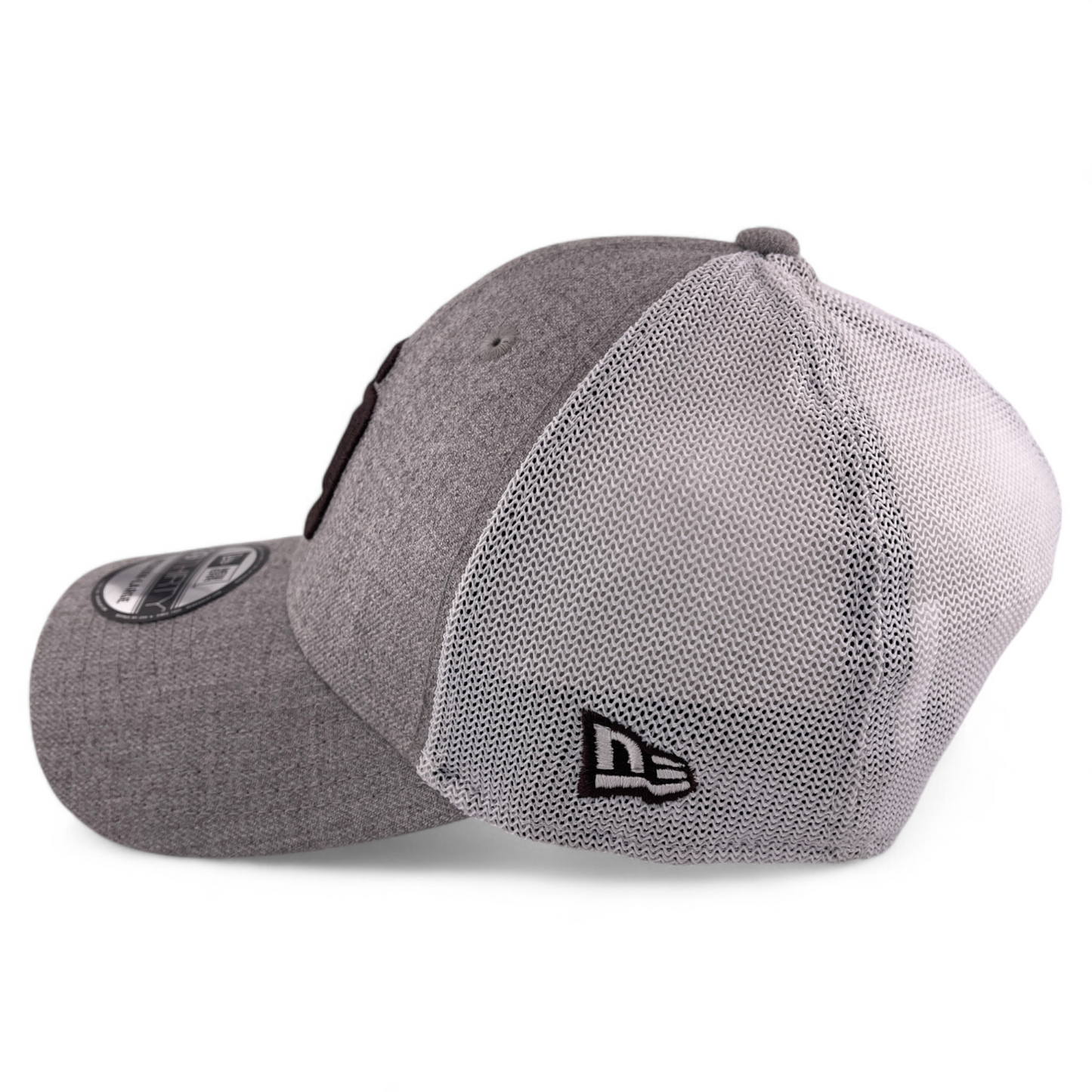 New Era San Diego Padres MLB Heather Grey Mesh Back 39Thirty Flex Fit Hat Cap