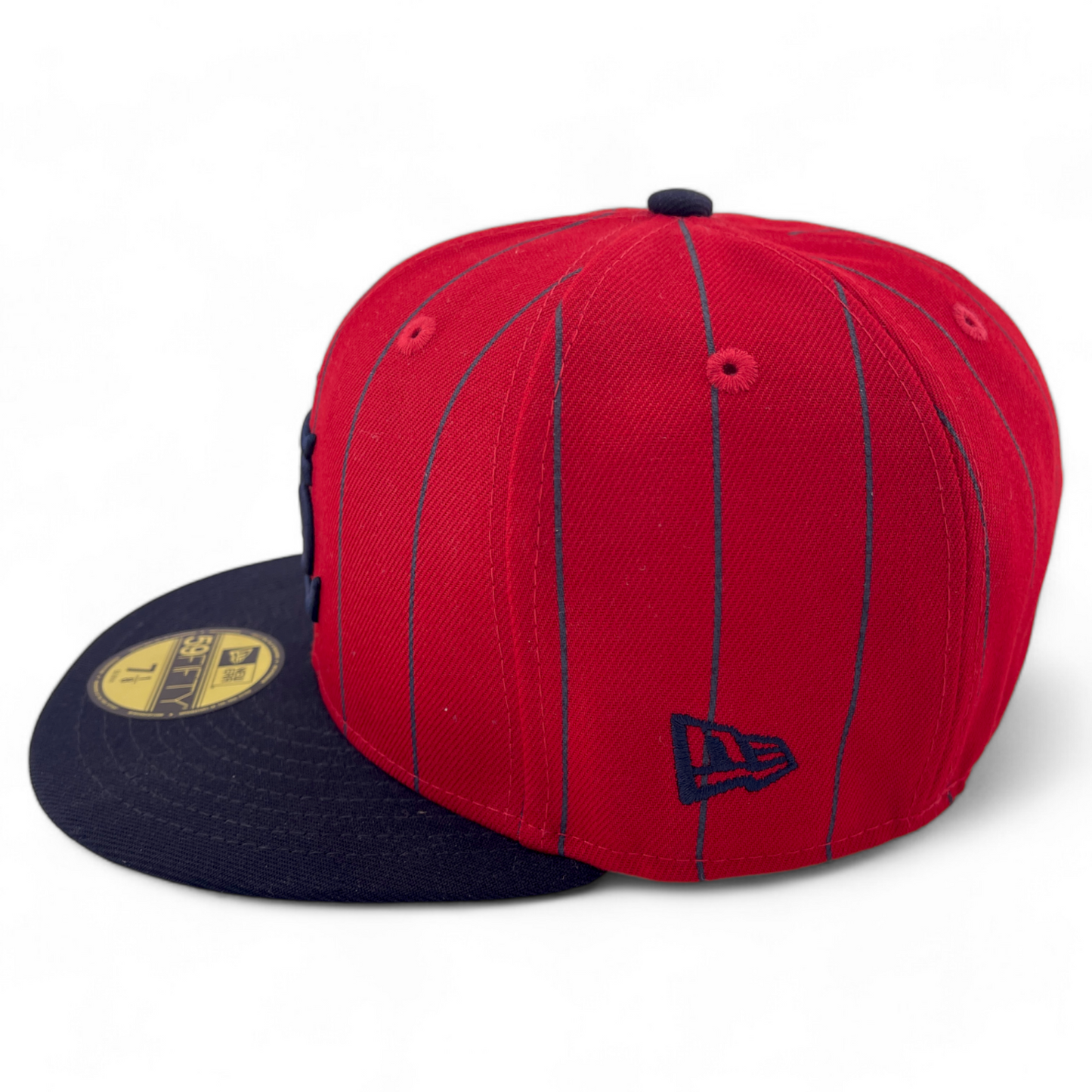 New Era St Louis Cardinals MLB Throwback Pinstripe Bird Cage 59FIFTY Fitted Hat