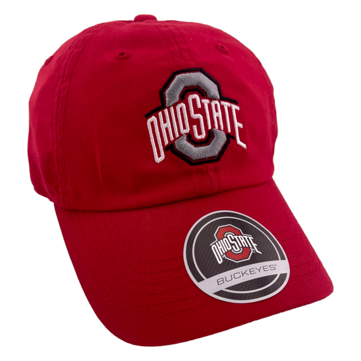 Ohio State University Buckeyes NCAA Ohio State Logo Red Adjustable Dad Hat Cap