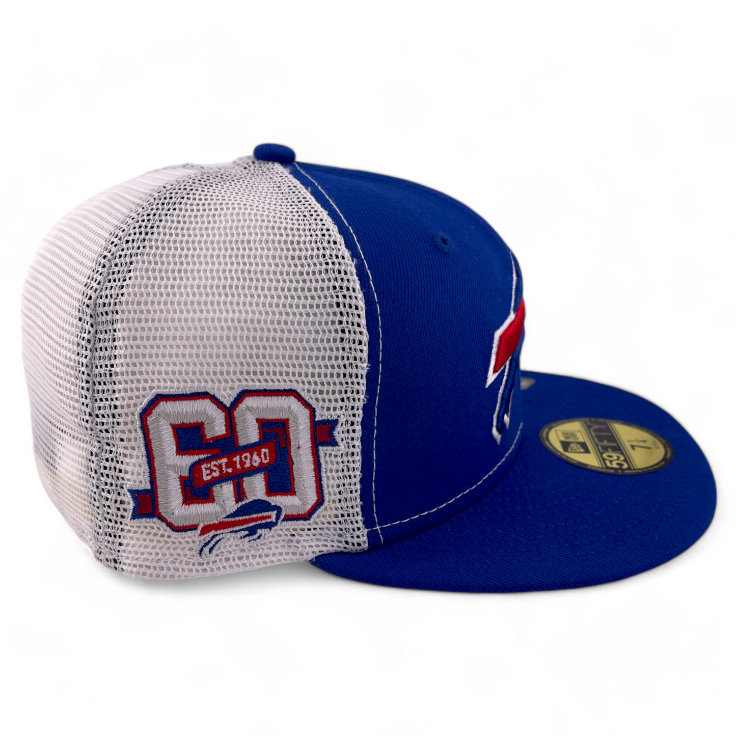 New Era Buffalo Bills NFL 60th Season Rearview Mesh Back 59FIFTY Fitted Hat Cap