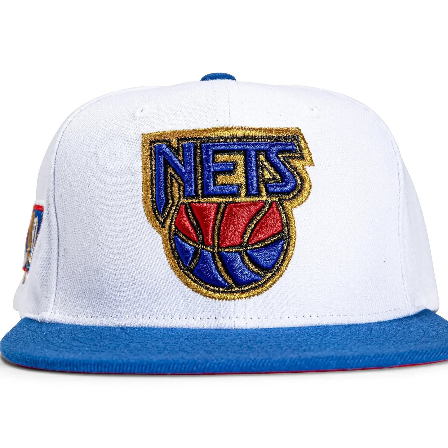 Mitchell & Ness New Jersey Nets NBA 50th Anniversary Patch White Snapback Hat