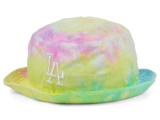 47' Brand Los Angeles Dodgers MLB Yellow Tie Dye Boonie Truckin' Bucket Hat OSFA