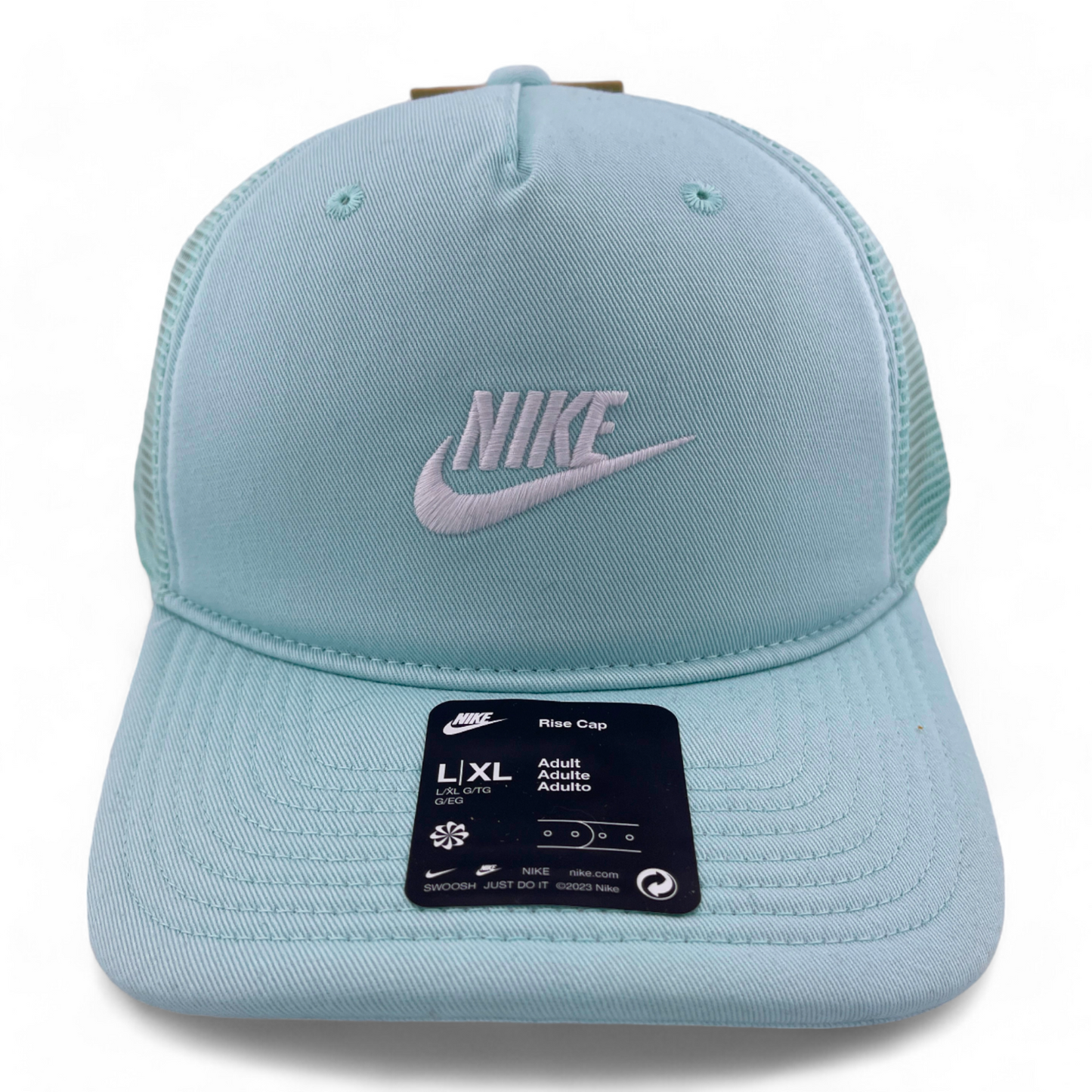 Nike Rise Jade Green FB5378-346 Mesh Back Adjustable Snapback Trucker Hat Cap