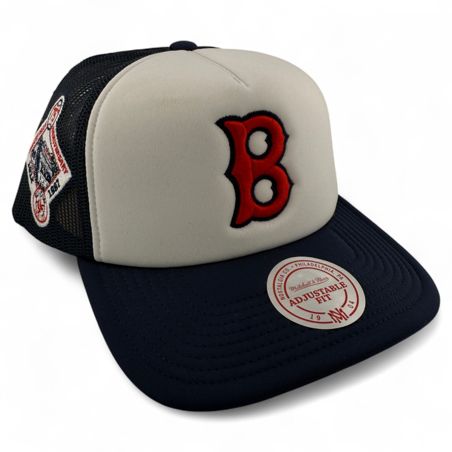 Mitchell & Ness Boston Red Sox MLB 75th Foam Trucker Snapback Adjustable Hat Cap