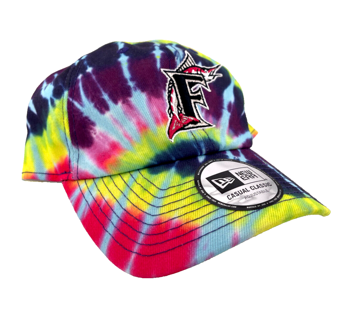 New Era Miami Florida Marlins MLB Neon Tie Dye Casual Classic Adjustable Hat Cap