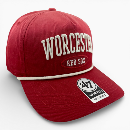 '47 Brand Worcester Red Sox WooSox Tybee Hitch Rope Snapback Adjustable Hat Cap