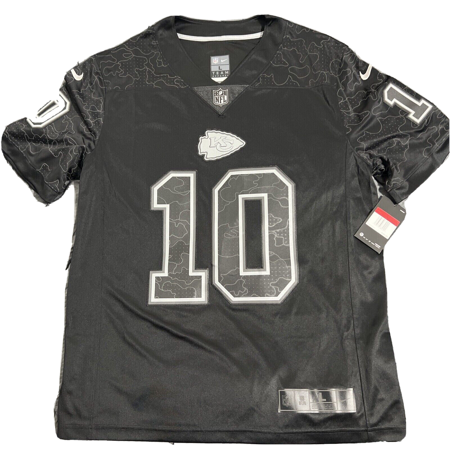 Nike NFL Kansas City Chiefs Tyreek Hill #10 Black Reflective RFLCTV Men's Jersey