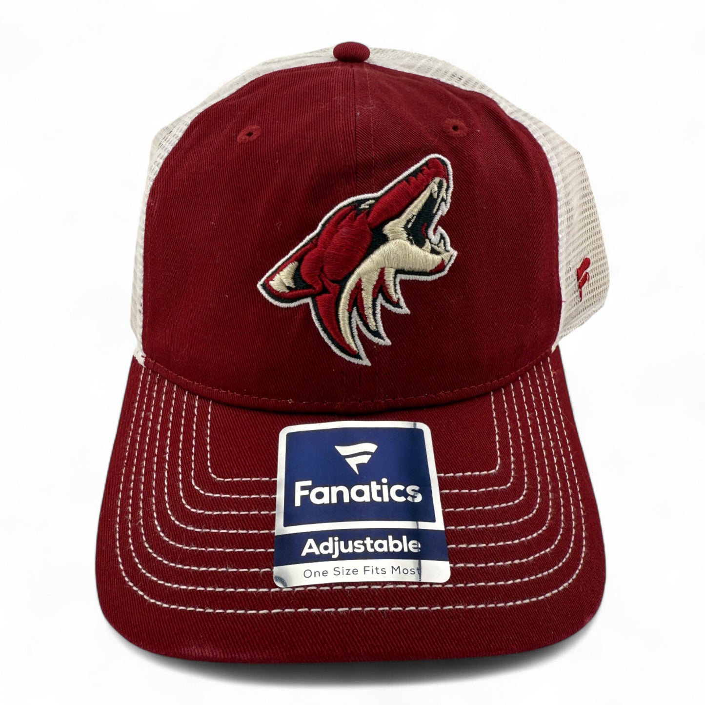 Fanatics Arizona Coyotes NHL Mesh Back Trucker Adjustable Snapback Dad Hat Cap