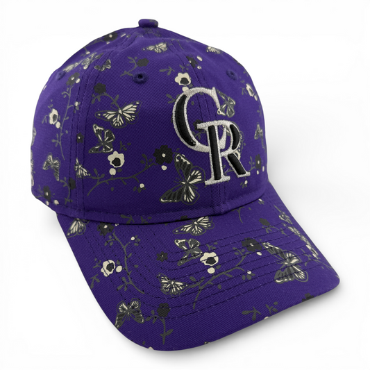 New Era Colorado Rockies MLB Floral Butterfly 9Twenty Women's Adjustable Dad Hat