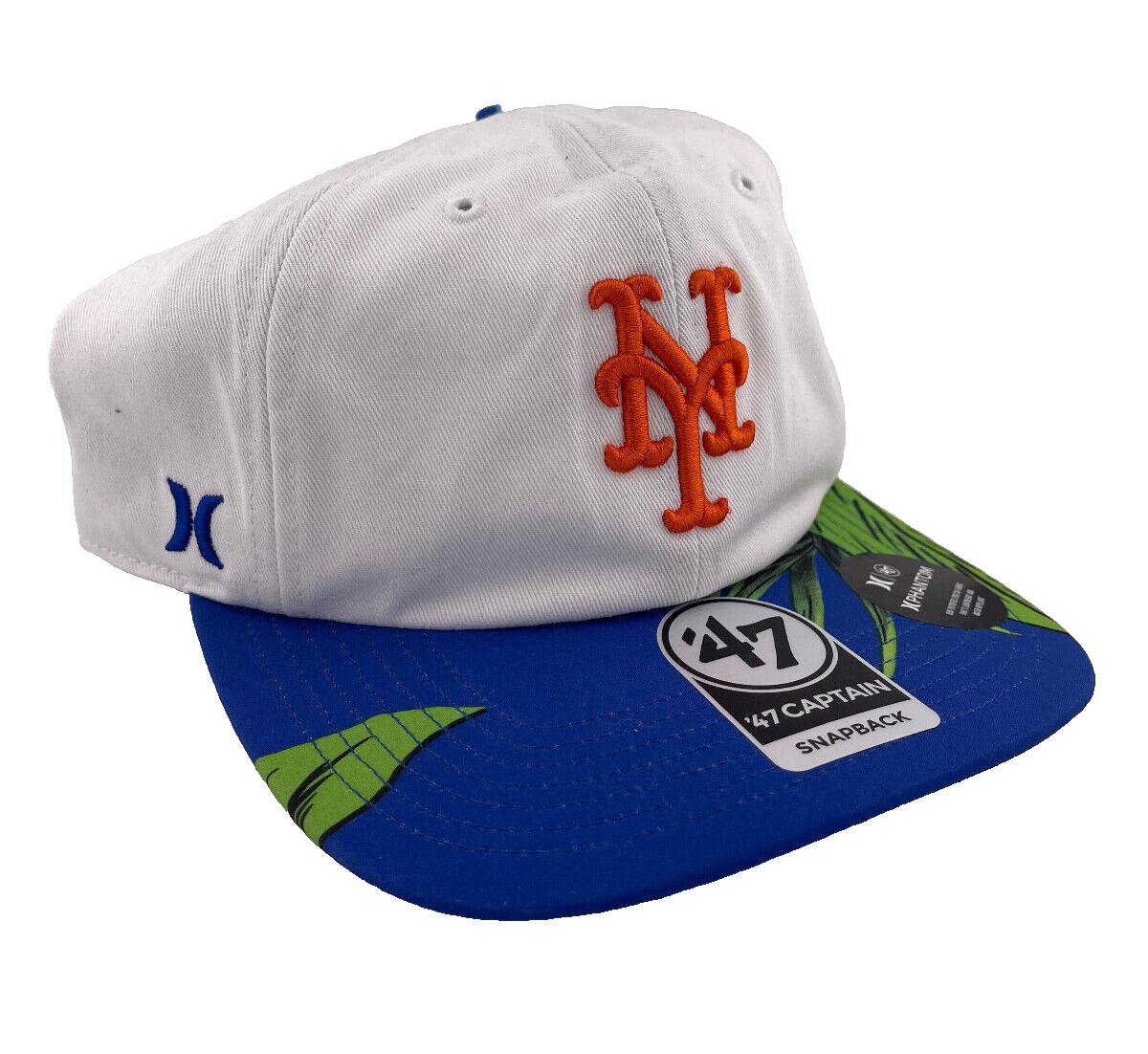 '47 Captain New York Mets MLB Paradise White/Blue Captain Adjustable Snapback Hat