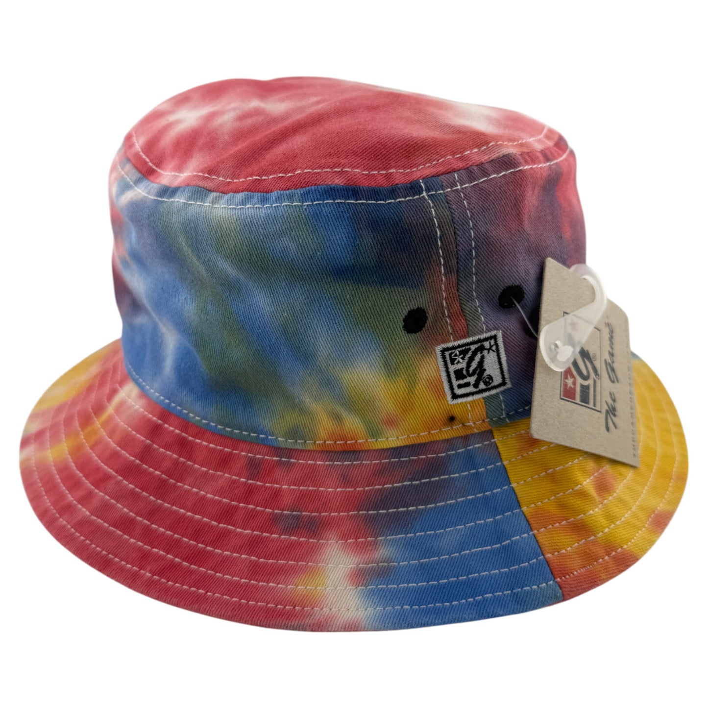 The Game GB493 Newport Tie Dye Black Rainbow Boonie Bucket Hat Cap Adult OSFA