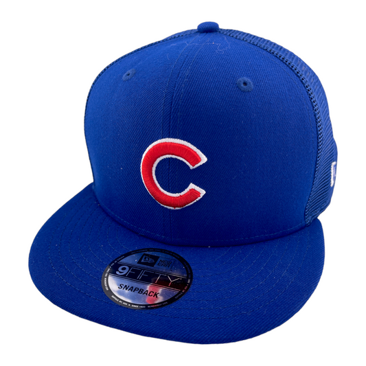 New Era Chicago Cubs MLB Team Colors Trucker Mesh Back 9Fifty Snapback Hat Cap