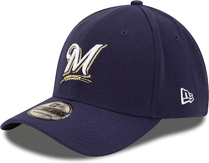 New Era Milwaukee Brewers MLB Team Classic 39Thirty Blue Hat Cap