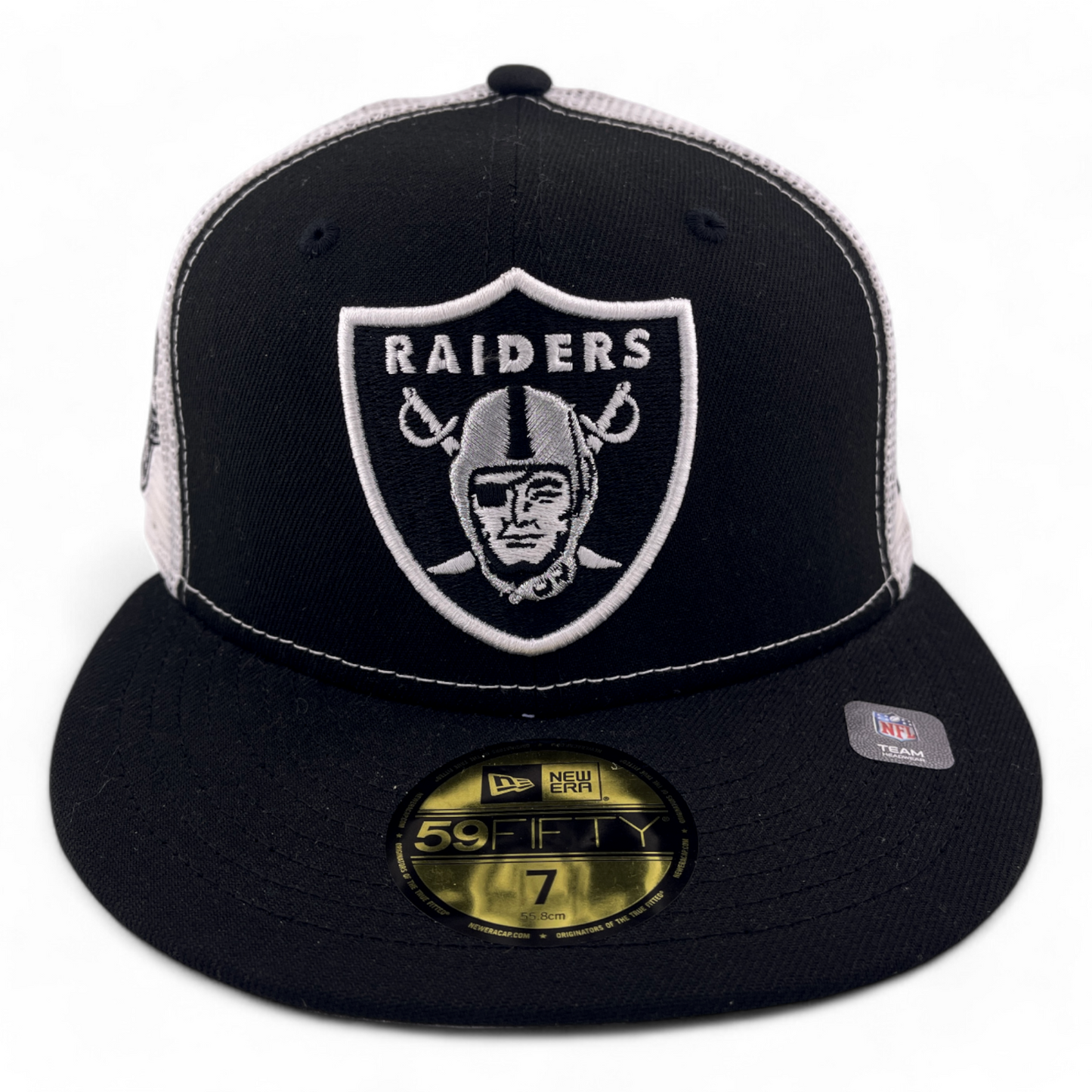 New Era Las Vegas Raiders NFL 50th Season Rearview Mesh Back 59FIFTY Fitted Hat