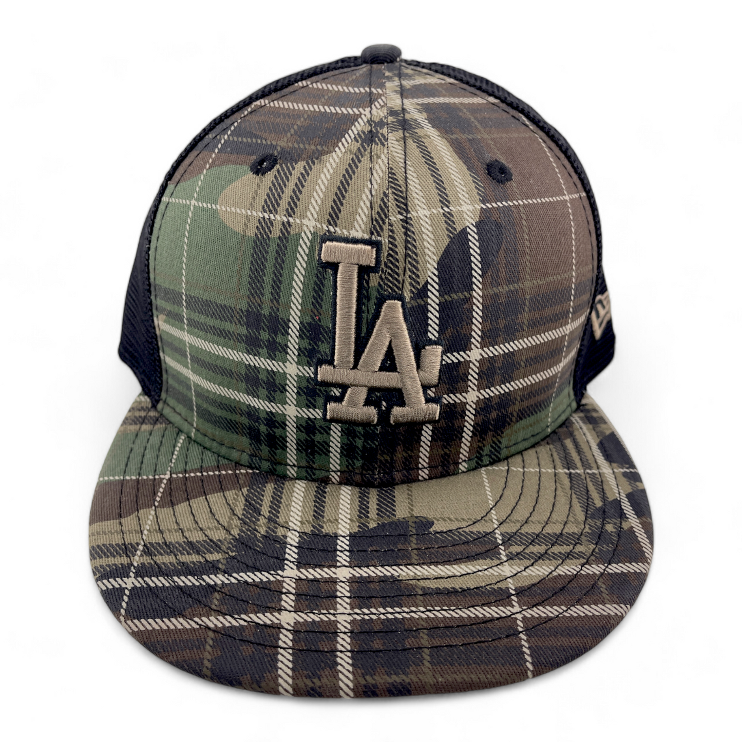 New Era Los Angeles Dodgers MLB Camo Plaid 9FIFTY Mesh Snapback Adjustable Hat