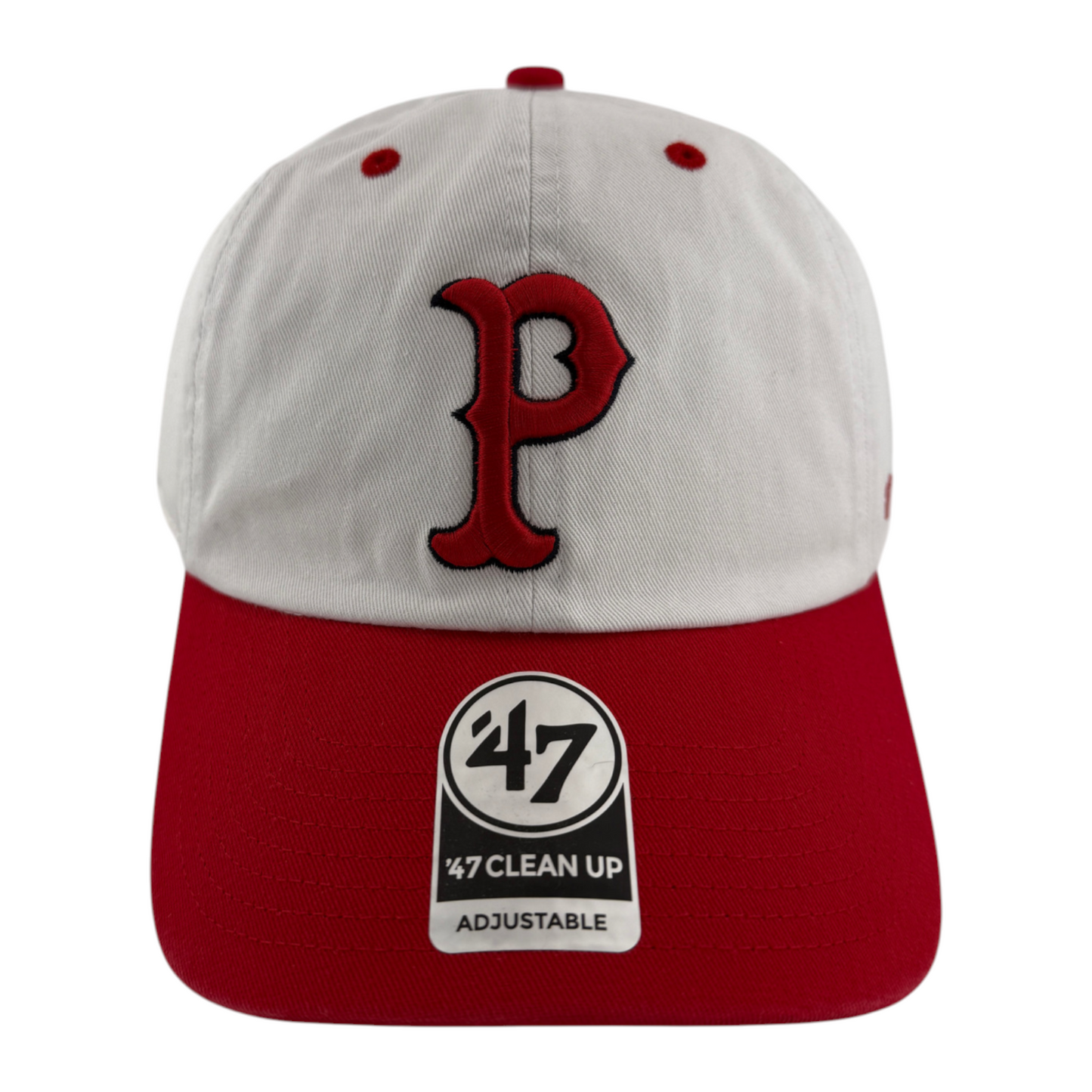'47 Brand Pawtucket Red Sox PawSox Woosox MiLB Red P Clean Up Adjustable Dad Hat