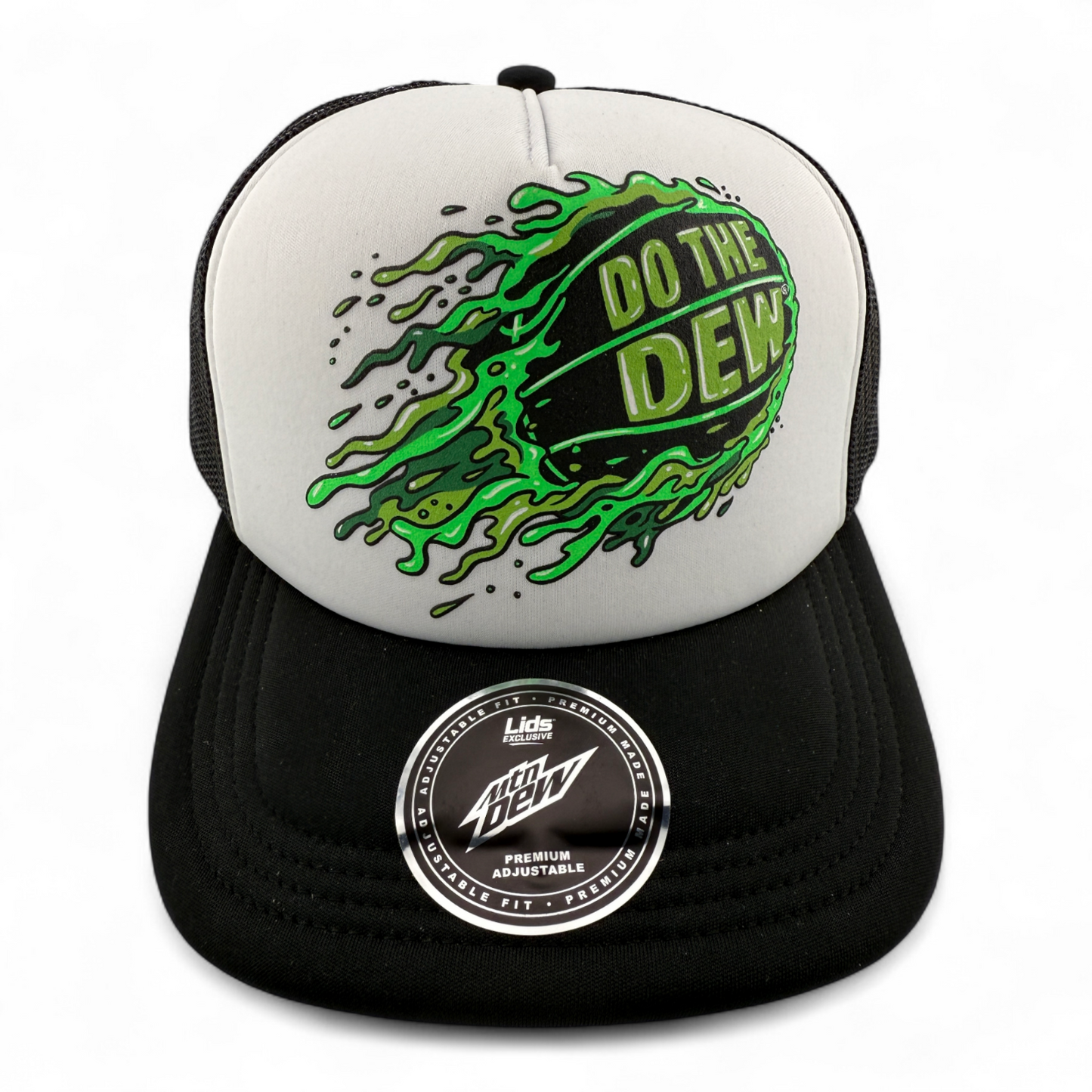 Mountain Dew the Dew Basketball Mtn Foam Trucker Mesh Adjustable Snapback Hat