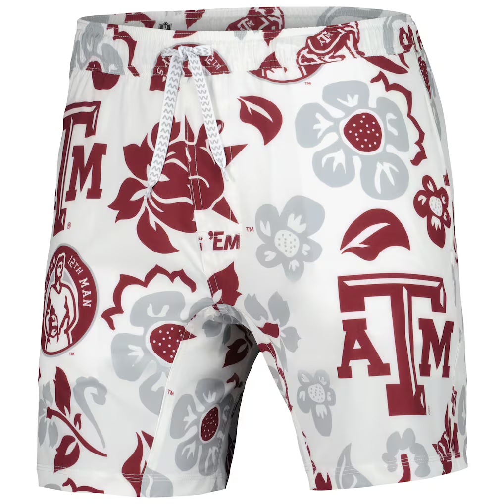 Wes & Willy Texas A&M Aggies NCAA Hawaiian Vault Tech Swimming Trunks Mens XXXL