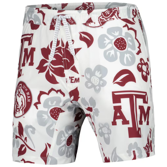Wes & Willy Texas A&M Aggies NCAA Hawaiian Vault Tech Swimming Trunks Mens XXXL