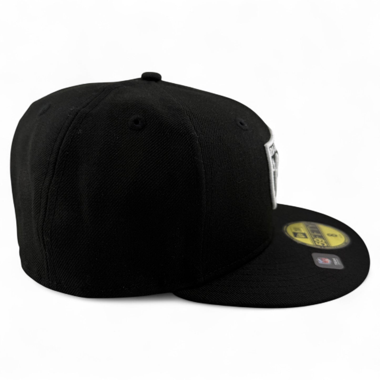 New Era Las Vegas Raiders NFL Team Basic Black 100% Wool 59Fifty Fitted Hat Cap