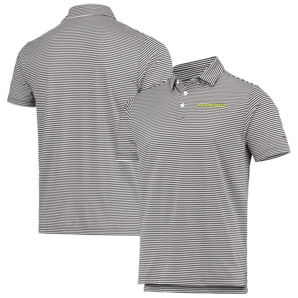 Columbia Oregon Ducks Golf Club Invite Omni-Wick Polo Short Sleeve Striped XL