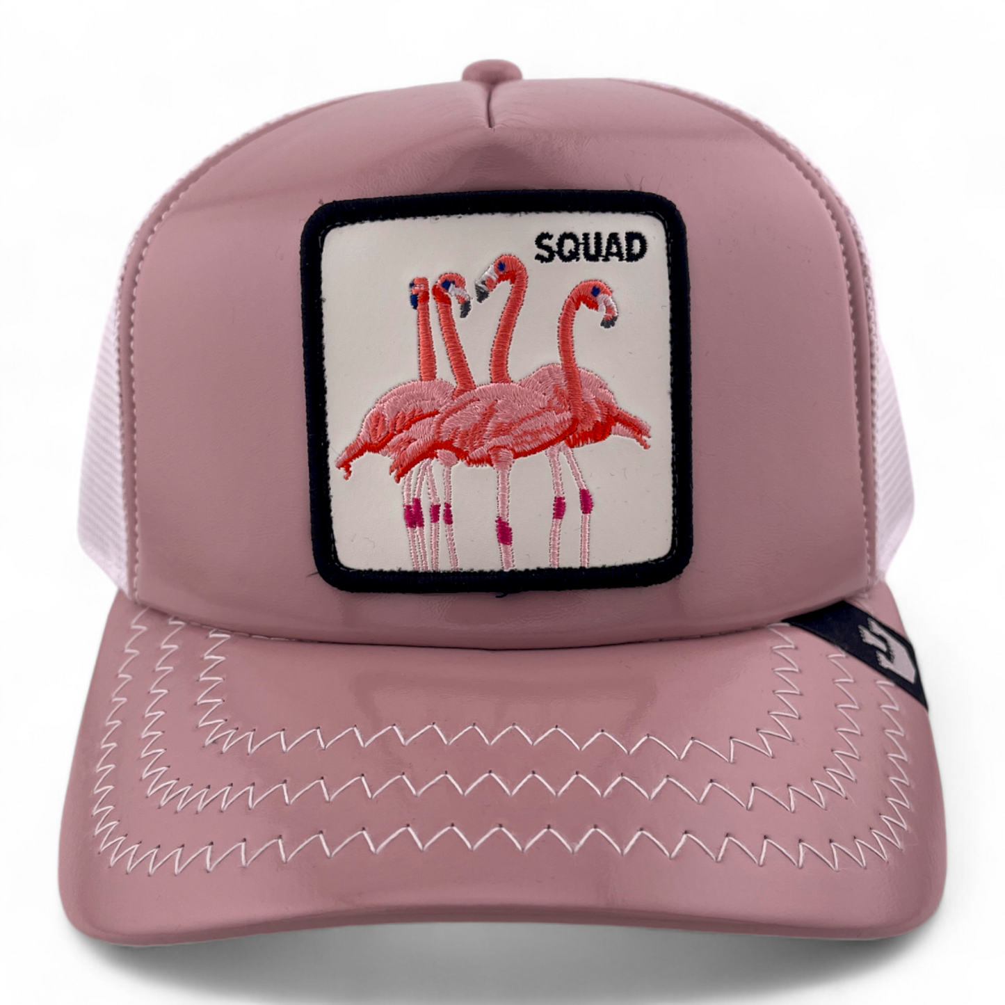 Goorin Bros Squad Flamingos Rock with You The Farm Pink Adjustable Trucker Hat