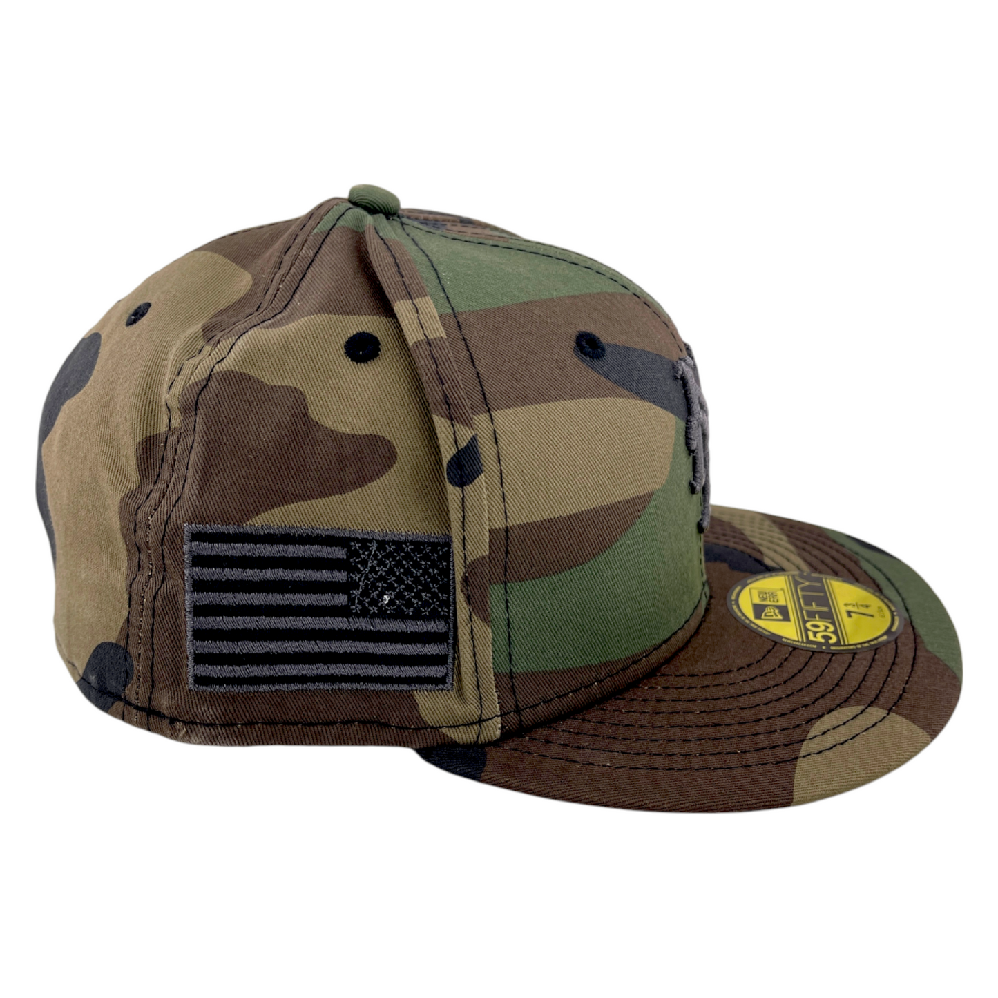 New Era Pittsburgh Pirates MLB Camouflage Metallic Camo Flag 59Fifty Fitted Hat Cap