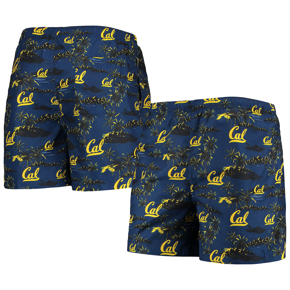 FOCO University of California Cal Bears Floral Island Palm Swim Trunks Men's 2XL