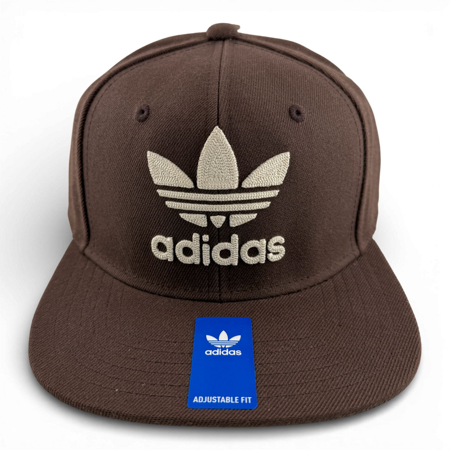 adidas Originals Trefoil Chain Brown Cream Logo Adjustable Snapback Hat Cap